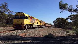 Aurizon loaded iron ore train 6023 ACB4406 mid train AC4304 6027 28may2018