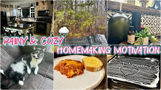 🌧️COZY HOMEMAKING ON THIS RAINY DAY ☔️ | GET IT ALL DONE MOTIVATION | Clean \u0026 Cook With Me