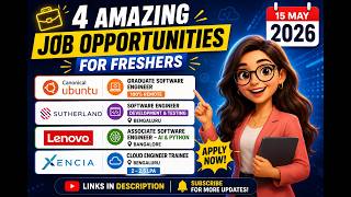 Lenovo | Sutherland | Canonical | Xencia Hiring | Freshers & Experienced | Apply Now!