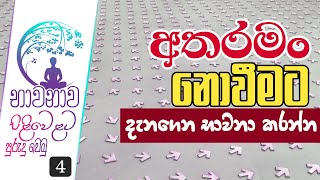 04 අතරමං නොවීමට නම් දැනගෙන භාවනා කරන්න