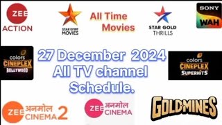 # DD Free Dish Schedule # 27 December 2024 Friday Schedule # All TV Channel Schedule # New Update #.