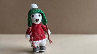 tutorial: crochet white BEAR / вʼязаний білий ВЕДМЕДИК, part 1 (materials, hands)