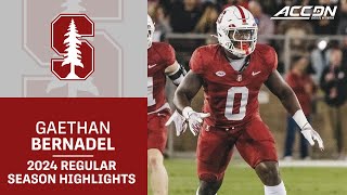 Gaethan Bernadel 2024 Regular Season Highlights | Stanford LB