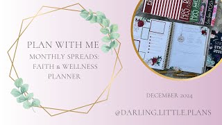 Faith and Wellness Monthly and Currently Pages Plan with Me | LLP Red Winter Florals