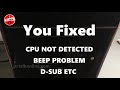 how to fix d sub no signal how to fix pc not turning on how to fix cpu turns on but no display