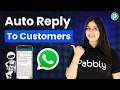 Auto Reply to Customers on WhatsApp using AI Chatbot