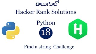 Hacker rank python find a string solution | Hacker rank python solutions |Find a string hacker rank
