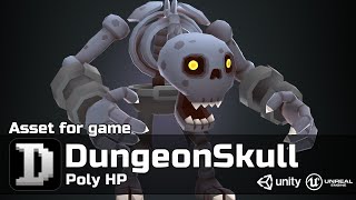 Poly HP - DungeonSkull | 3D | For UE/Unity | Game Ready