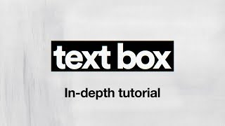 TextBox In-depth tutorial