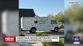 Bomb squad detonates suspicious device found at elementary school in Kaysville