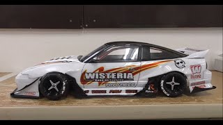 Uさんの　2WD　DRIFT　NEW ボディREVED　NISSAN 180SX WISTERIA　＆走行動画RWD DRIFT RC