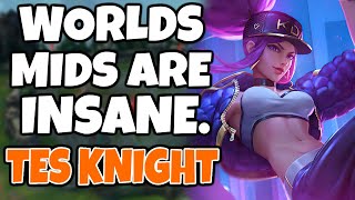 TES KNIGHT is making NA look BRONZE. Worlds Mids are on another level.