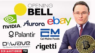 Opening Bell: Bitcoin, Ebay, Moderna, Curevac, Palantir, Novo Nordisk, Tencent, D-Wave \u0026 Co.