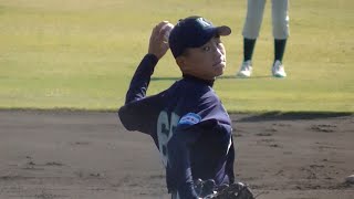 【強心臓左腕】内角をえぐるダイナミック投球！神戸ボーイズ・上田大志(1年)