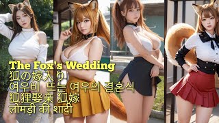 [4K AI lookbook]The Fox's Wedding/狐の嫁入り/여우비  또는 여우의 결혼식 /狐狸娶亲 狐嫁 /लोमड़ी की शादी 【JapaneseAIBeauty】