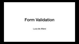 general validation