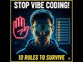 Stop Vibe Coding! Unless You Follow These 10 Rules