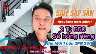 Căn Nhà Cực Rẻ Ở TRUNG TÂM QUẬN 7 NGAY LOTTE MART 2Tỷ Hơn Sổ Hồng Riêng, hẻm 3m vị tri đẹp. Xem Ngay