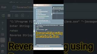 💡 Reverse a String in Java using Recursion | Easy & Fast Tutorial!#reverse#reversestring #java