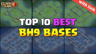 New Top 10 BH9 Trophy Bases Link 2023 | Best Builder Hall 9 Trophy Bases Copy Li