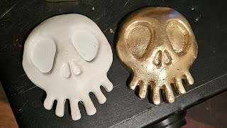 Making Jack's skull from a nightmare before christmas from brass. 3d casting.