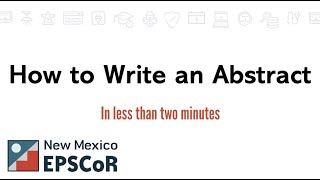 How to Write an Abstract in Less Than 2 Minutes