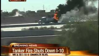 Witness details fiery tanker crash on I-10
