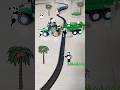 Farm Tractor carrying Pandas and the train is approaching fast USA