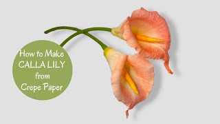 How to Make Lily Flower from Crepe Paper #diy #flowermaking #craft