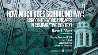 How Much Does Schooling Pay? School-to-Work Linkages in Comparative Context