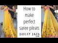 How to make perfect saree pleats | Dolly Jain Saree Draping Tips