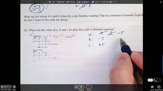 Midterm Review problems 5- 7 (basic code tracing)