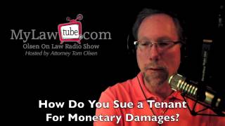 How to sue a tenant for monetary damages