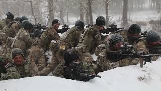 Multi-National Battle Group Poland Soldiers Attack with Bayonets