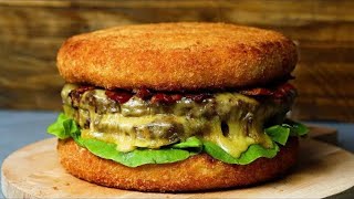 Giant Mac 'N' Cheese Bun Burger Recipe