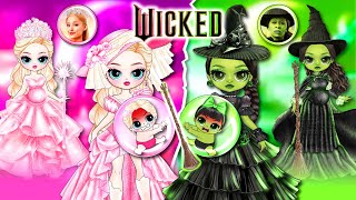 WICKED: Glinda and Elphaba Glow Up into a New Fashion with Their Baby | Best DIY Fashion Paper Dolls