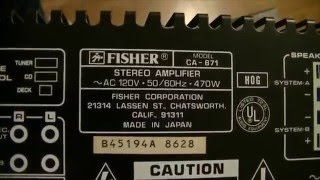 Fisher CA-871 System - Repair Series - Part 2 - First Evaluation