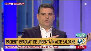 Fum într-un salon la Spitalul Sfântul Pantelimon din Bucureşti. Pacienţii de la ATI, evacuaţi