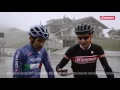 eng climb the passo giau with davide cassani the italian national cycling team coach.