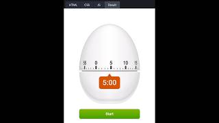 Egg timer using css/javascript #coding #webdesign