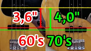 60’s vs 70’s JAZZ BASS pickup spacing - SAME BASS !!!