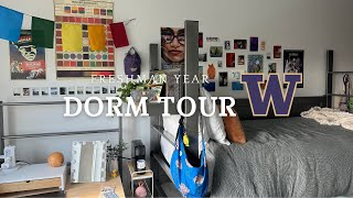 COLLEGE DORM TOUR 💜💛 (my freshman year in a UW double dorm)