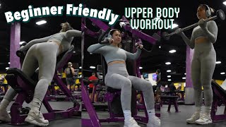 BEGINNER FRIENDLY UPPER BODY DAY USING MACHINES AND FREE WEIGHT AT PLANET FITNESS