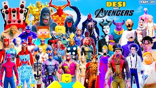 DESI Avengers Fights to Multiverse Monsters and DEVIL GOD Attacked by Powerful GHOST in GTA 5 | #371