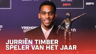 🔝 Jurriën Timber uitgeroepen tot Eredivisie Speler van het Jaar! 💪 | Eredivisie Awards
