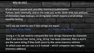 P1 EP23 Python Optimizations String Interning