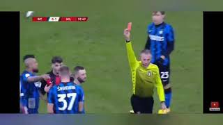 Zlatan Ibrahimovic Red Card vs Intermilan, Milan vs Intermilan 2021