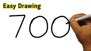 How to turn number 700 into a cycle | How to draw a bicycle step by step easy | Cycle art video