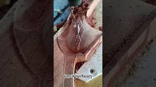 แกะสลักปืนยิงปลางานแบบเรียบๆ #viralvideo #diy #wood #shorts #cnc