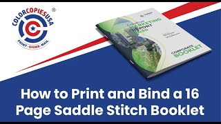 Saddle Stitch Booklet Binding animation - Understand the process